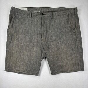 Levis Chino Shorts Flat Front 42 Cotton Linen Blend Coastal Preppy